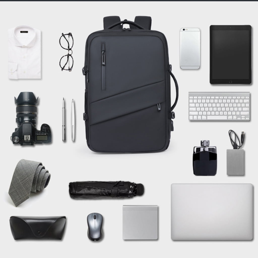 Laptop Computer PC Shoulder Bag Carrying Case with USB Charging Port Briefcases Business Casual School Bag Backpack