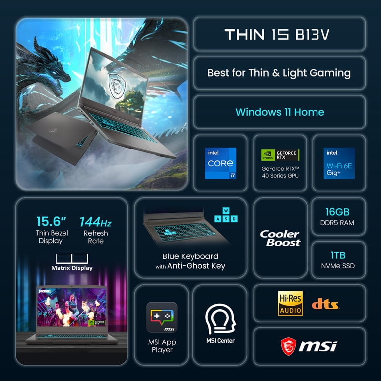 MSI Thin 15 B13VE-3047US 15.6