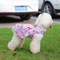 thumbnail image 7 of shenmeida Flower Dog Dress for Pet Floral Printing Clothes Bowknot Dress-up Decorating Party Doggie Sundress Puppy Cotton Clothes, 7 of 7