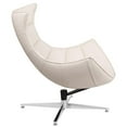 thumbnail image 2 of Melrose White Leather Swivel Cocoon Chair, 2 of 7