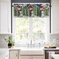 thumbnail image 3 of Christmas Xmas Kitchen Curtains and Valances Set, Tree Red Barn Snowman Snowflake Blue Rod Pocket Window Valance 18 Inch Window Curtain Panels for Living Room Bedroom Laundry, 27.5x24in, 3 Pieces, 3 of 7