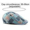thumbnail image 7 of Fashion Men Women Plaid Cotton Newsboy Hat Flat Cap Adjustable Beret with Visor, 7 of 7