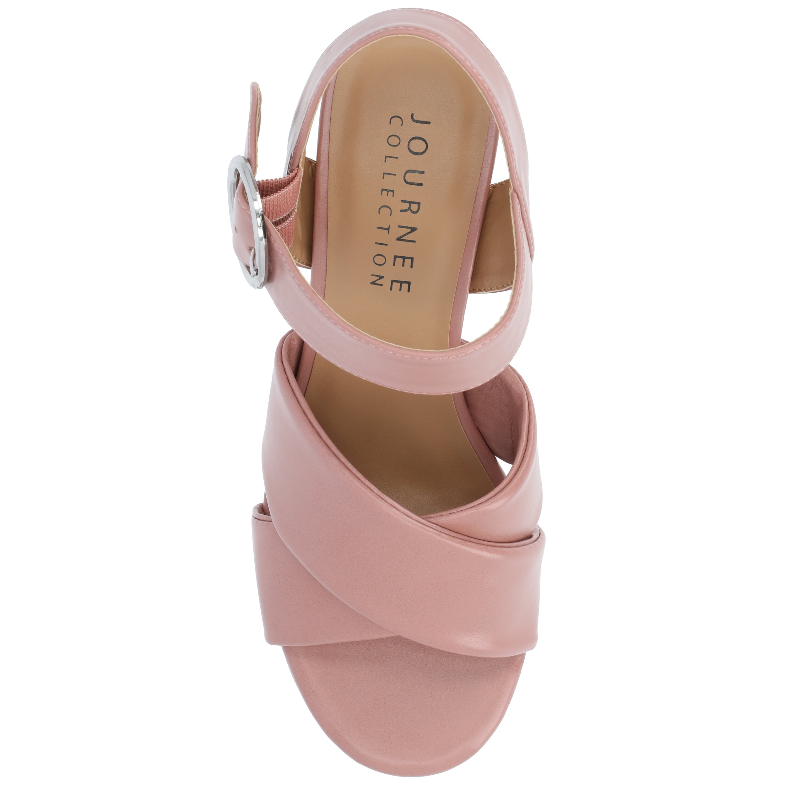 Journee Womens Akeely Mid Heel Platform Dress Sandals