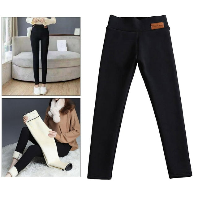 Pantalones Gruesos de Polainas Cálidas de Lana Informal para Mujer perfecl L