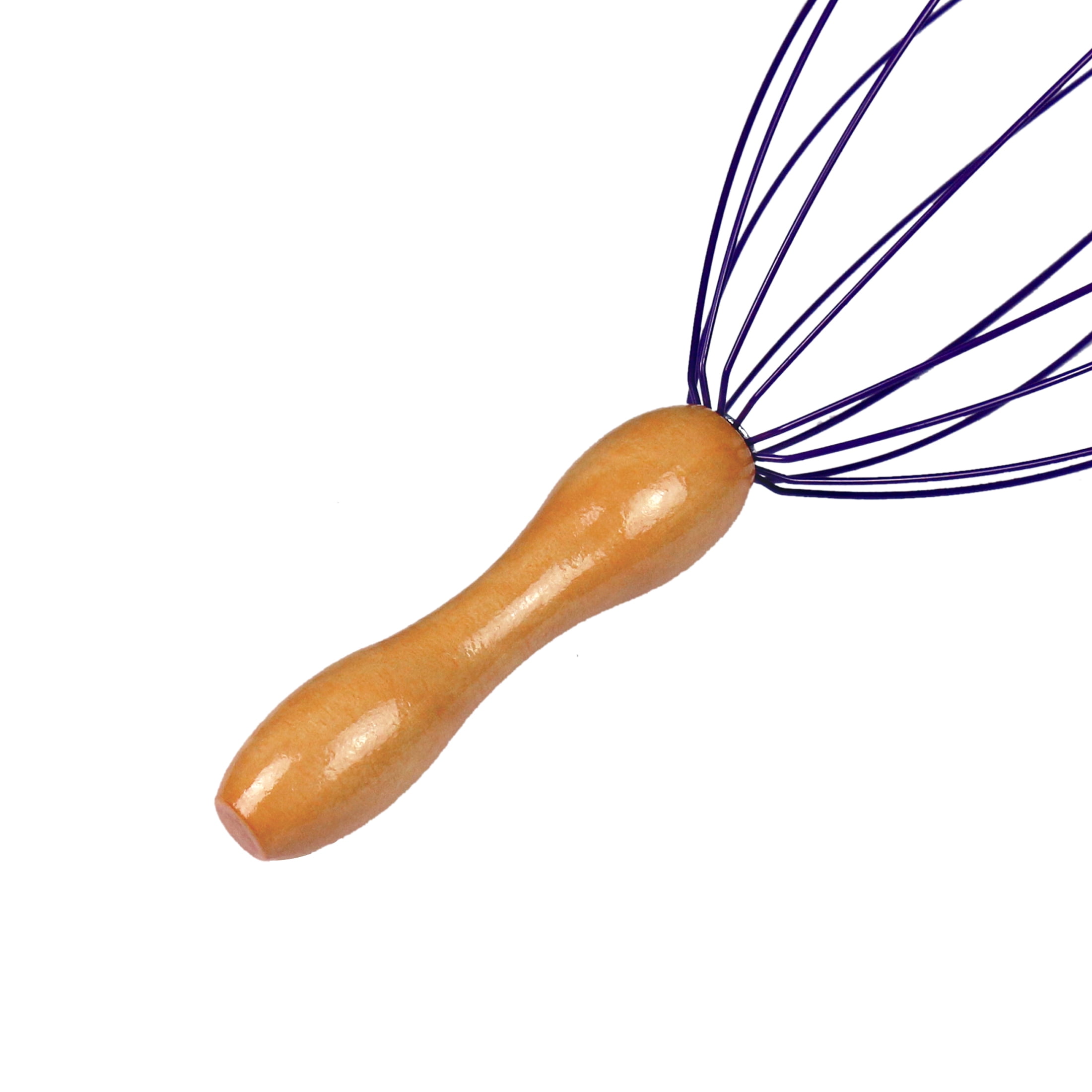 (5 pack) Wooden Scalp Massager, Stainless Legs, Purple