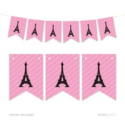 Pennant Party Banner Paris Eiffel Tower