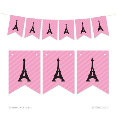 Pennant Party Banner Paris Eiffel Tower