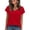 Red, variant on BRGZLK Short Sleeve Sweater For Women V Neck Trendy Summer Solid Color Knitted Hollow Loose Tops 2026 Beach Vacation Clothes Travel Business Casual