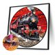 thumbnail image 5 of Pintura de diamante 5D DIY, tarjeta circular de taladro redondo completo, kit de decoración de tren de Navidad, 5 of 9