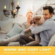 DAYBETTER Chandelier Light Bulbs, Candelabra Light Bulbs 60W Equivalent E12 LED Bulb Dimmable LED Light Bulbs 2700K Warm White 5.5W 600LM Flame Light Bulbs Tip Vintage CA11 Candle Light Bulbs, 5 Pack