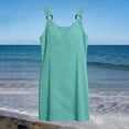 thumbnail image 6 of YueHuiYing Women's Swim Cover-Up Sleeveless Deep V Beach Dress Side Slit Vacation Swim Dress Solid Color Dress, 6 of 9