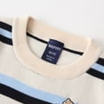 thumbnail image 4 of LYMAYTER Kids Boys Striped Knit Tops Baby Embroidered Sweater Toddle Soft Long Sleeve Jumper 2-7 Years, 4 of 9