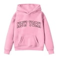 thumbnail image 4 of Byoo Big Girls Hoodie New York Print Long Sleeve Pullover Hooded Sweatshirt with Pocket, 4 of 4