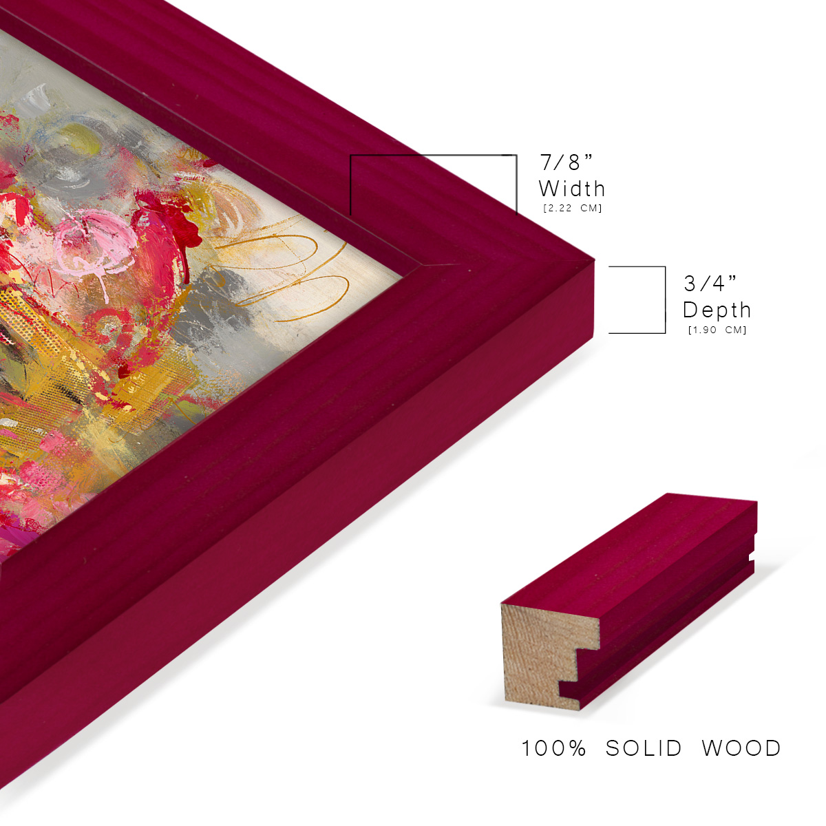Flip Side - Framed Print w/glass - Cherry Red