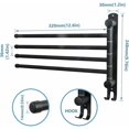 thumbnail image 2 of Stainless Steel Towel Rack with 4 Rotating Bars, 180° Rotation, Wall-Mounted for Bathroom Kitchen - Black, 2 of 5