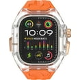 thumbnail image 2 of VeveXiao Transparent Designer Rugged Case with Band Compatible with Apple Watch Ultra 2 49mm bands,Luxury Crystal Clear Military Protective Cover Bumper Tactical for iWatch Ultra 49mm Men Women Strap, 2 of 8