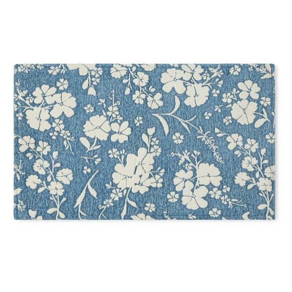The Pioneer Woman Elmbrook Wildflower Cloudwalk Anti-Fatigue Comfort Mat, Blue, 20" x 32"