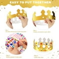 thumbnail image 3 of Juego de coronas de papel MGZTTHW Gold para niños con pegatinas, 15 unidades, 3 of 7