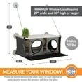 thumbnail image 6 of K&H Pet Products EZ Mount Penthouse Cat Window Perch with Cat Grass Grow Station Gray/Black 23 X 19 X 9.5 Inches, 6 of 12