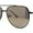 Gunmetal / Gold Mirror, variant on Mens 90s Rimless Officer Style Mirrored Lens Air Force Sunglasses Gunmetal Gold Mirror
