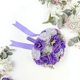thumbnail image 4 of FELTECHELECTR 1 ramo de novia exquisito, ramo de mano de PE, ramo de flores artificiales para boda, ramo decorativo vívido, suministros creativos para boda para mujeres, morado, 4 of 7