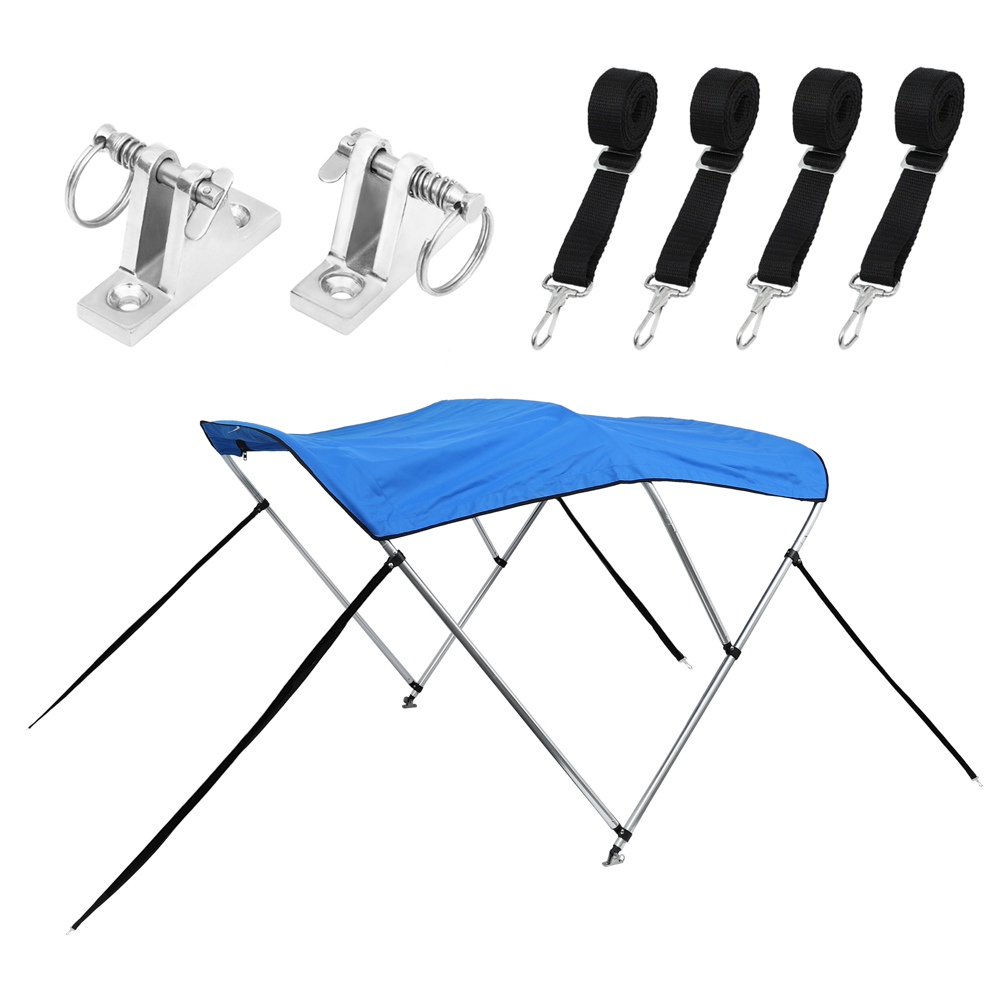 Unique Bargains 600D 3 Bow Bimini Top Sun Shade Canopy Includes