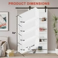 thumbnail image 5 of 36'' x 84'' Wood and Primed Bookshelf Style Barn Door with Mounting Hardware Kit, 5 of 8