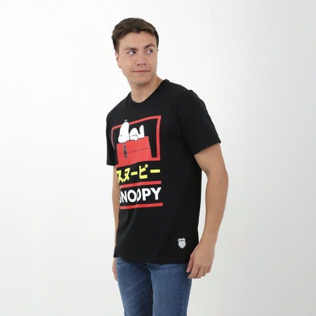 Playera K-Swiss PEANUTS MAX Para Hombre Color Negro