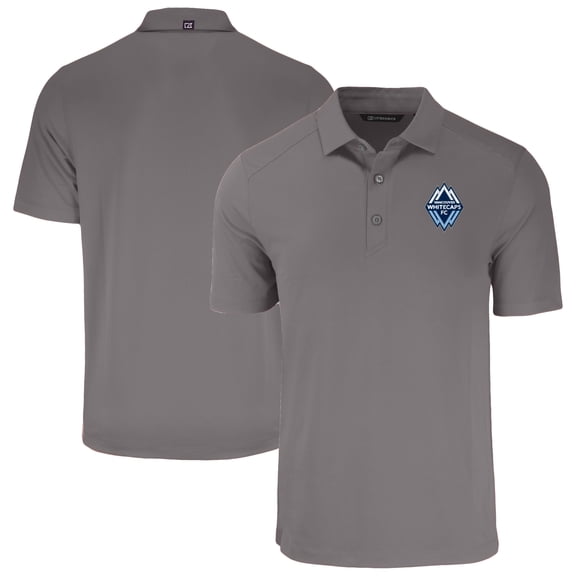 Men's-Cutter & Buck  Gray Vancouver Whitecaps FC Forge Eco Stretch Recycled Polo