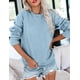 thumbnail image 2 of Sudadera de mujer, jersey de algodón con cuello redondo y manga larga, 2 of 5