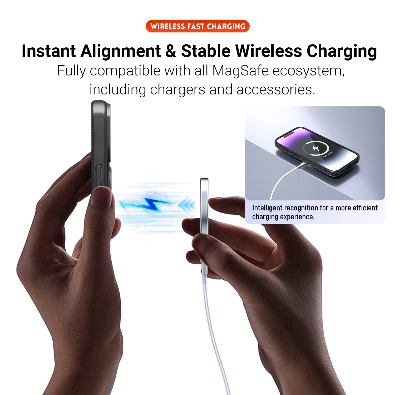 Sourcingbay Bike Phone Case Compatible with iPhone 17 Pro Max, Magnetic for MagSafe, Clear Slim Shockproof Protective Cover with Lock-in Design, Black