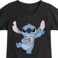 thumbnail image 3 of Disney - Lilo & Stitch - Stitch Hearts You - Toddler & Youth Girls Short Sleeve Graphic T-Shirt, 3 of 5