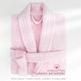 thumbnail image 2 of American Soft Linen, 100% Cotton Turkish Bathrobe - Soft, Absorbent, & Luxurious for Women, 3X-Large - Pink, 2 of 9