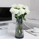 thumbnail image 3 of Simulación de flor de rosa artificial, decoración floral, oficina en casa, tela de boda, flor falsa, blanco 10 Piezas kenally HA8916-05B, 3 of 6