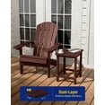 thumbnail image 4 of WINSOON Small Outside Adirondack Square Side Table,Single Layer - Coffee, 4 of 7