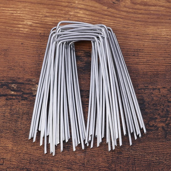 Masteelf 100 Pcs Horticultural and Garden Accessories Lawn Staples Stakes Landscape Pins