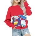thumbnail image 2 of Tdoqot Toddler Boys and Little Boys Sweatshirt- Pullover Crewneck Casual Long Sleeve Graphic Shirts Red Size 2-3T, 2 of 3