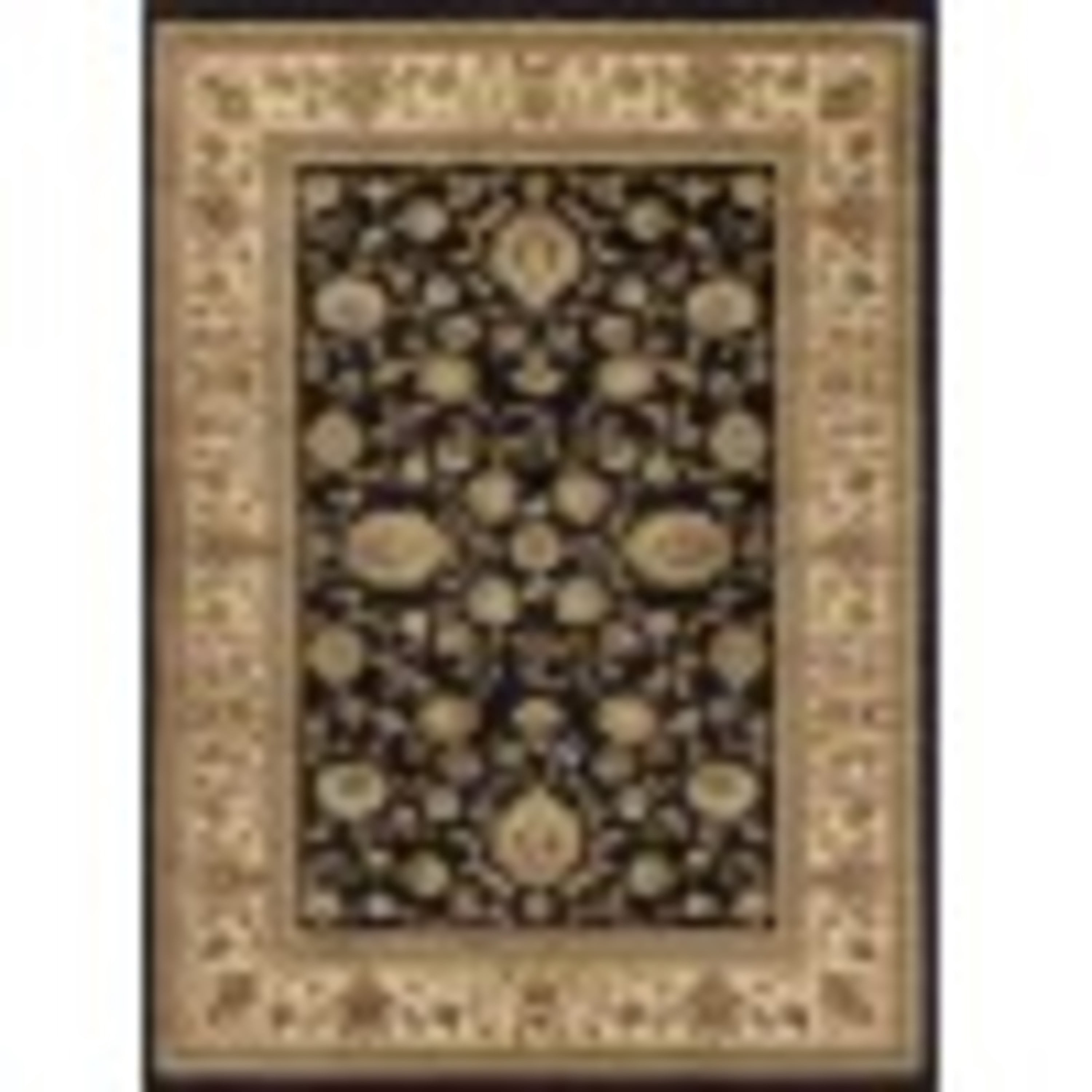 Sensation Transitional 10.6' x 14.6' Black and Beige Polypropylene Indoor Area Rug