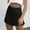 Black, variant on Ladies Casual Satin Silk High Fanny Pack With Zipper Mini Skirt For Women plus Size Plaid Skirt Long Skirt with Slit Skirt Cover Ups for Women Metallic Skirt Women's Swimsuits with Skirts Leopard Midi