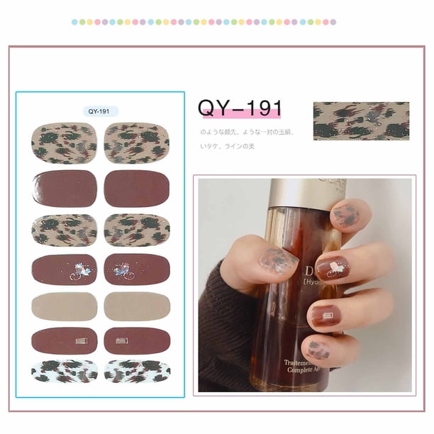 Película de esmalte de uñas con acabado degradado completo para uñas