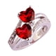 thumbnail image 1 of Anillo de piedra preciosa blanca y arcoíris con corte de corazón para mujer, joyería para amantes de la moda Wmkox8yii  fajkfhkj1408, 1 of 5