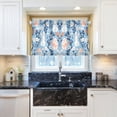 thumbnail image 5 of Yayeee Kitchen Curtains Tier Pair Light Filtering 27"x24" Rod Pocket Short Cafe Window Panel, Floral Easter Rabbits, 5 of 7