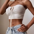 thumbnail image 4 of Débardeur Uni pour Femmes Extensible Sans Manches à Bretelles Mode Tube pour Femmes, 4 of 4