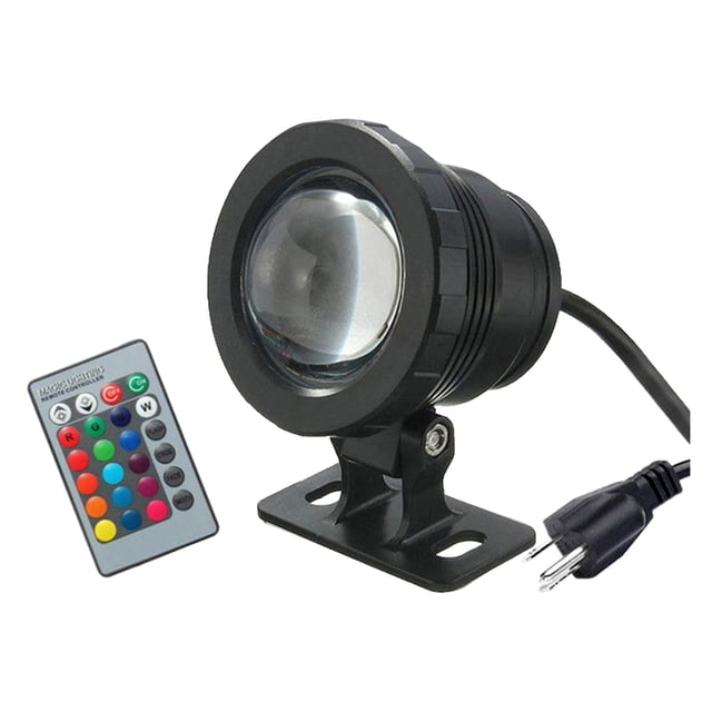 Outdoor Pool LED Lights with Remote Control, Black Finish, Plug Design, Multi-Color & Modes, Energy-Saving, Easy to Install, Ideal for Pools & Fountains