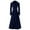 Navy, variant on IROINNID Women's Trench Coat Notch Lapel Solid Color Long Sleeve Casual Autumn And Winter Mid-Length Swing Windbreaker Jacket, Navy