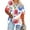 Multicolor#2, variant on Anqov T Shirts for Women, Plus Size Fashion Print Short Sleeve V Neck Loose Fitting Shirt, Daily Oversized Vintage Comfortable Casual Lightweight Summer Tops
