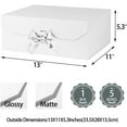 thumbnail image 3 of White Large Gift Box 13x11x5.3 Inches With Ribbon, Lid Magnetic Closure, Christmas, Rectangle Collapsible for Men Shoes (Glossy White), 3 of 14