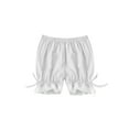 thumbnail image 4 of Sholeno Kids Girls Ruffle Lace Bowknot Dance Shorts Pumpkin Bloomers Pettipant Security Short White 170, 4 of 5