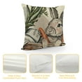 thumbnail image 4 of Qinduosi He is Risen Easter Bunny Decorative Throw Pillow Covers Set of , Religious Cross Rabbit Eggs Bless Our Nest Outdoor Home Decor, Carrot Eucalyptus Leaves Grey Stripes Couch Cushion Case, 4 of 5