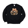 thumbnail image 4 of Floral Halloween Pumpkin Sweatshirt for Women, Teens & Kids Ghosts, Flowers and Bow Sweater Black Sweatshirt 5-6, 4 of 5